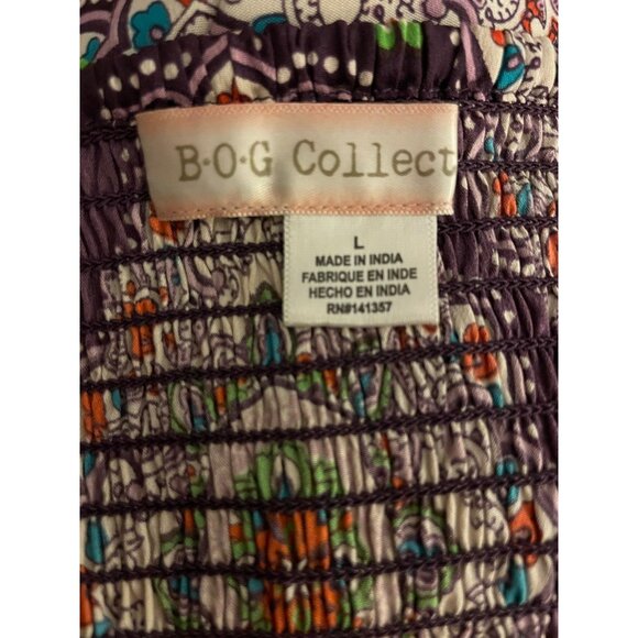 Crochet Cotton and Medallion Print Dress with Pockets Size L - Picture 8 of 9